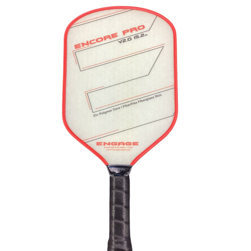 Vist Large View of Product Image Which is Used Engage ENCORE PRO V2.0 Pickleball Racquet Red