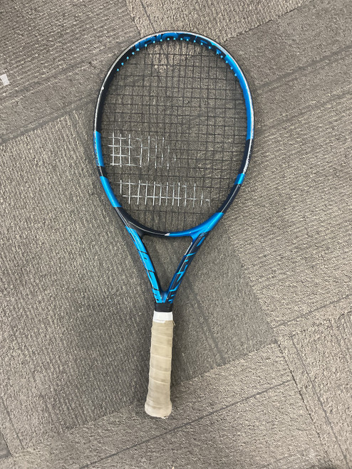 Vist Large View of Product Image Which is Used Babolat PURE AERO TEAM Adult Tennis Racquet Royal Blue Junior