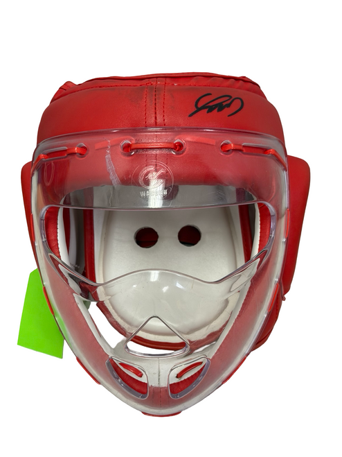 Vist Large View of Product Image Which is Used WACOKU Full Face Martial Arts Head Gear Red