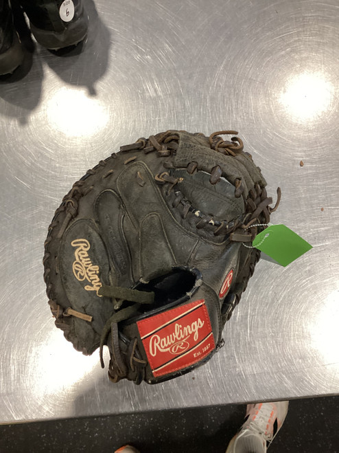 Vist Large View of Product Image Which is Used Rawlings PREMIUM SERIES BB/SB Catchers RH Throw Black 32 1/2"