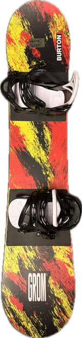 Vist Large View of Product Image Which is Used Burton GROM Boys Board/Binding Yellow 130 cm