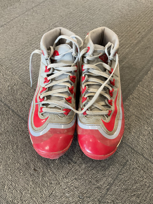 Vist Large View of Product Image Which is Used Nike HUARACHE CLEATS BB/SB Cleats Red Junior 04.5