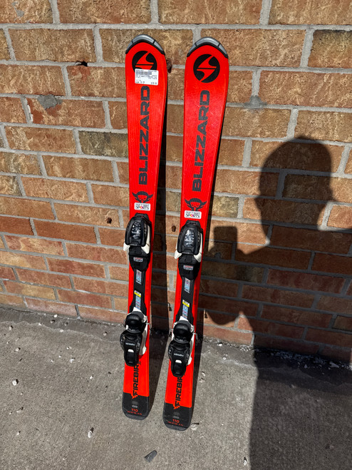 Vist Large View of Product Image Which is Used Blizzard FIREBIRD Boys DH Ski/Binding Red 110 cm