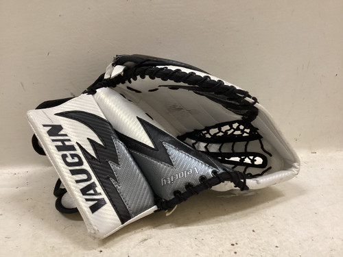 Vist Large View of Product Image Which is Used Vaughn VELOCITY 7206 Junior Goalie Catcher Black And White