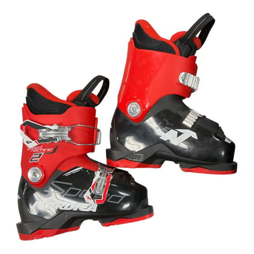 Vist Large View of Product Image Which is Used Nordica SPEED MACHINE J2 Boys DH Ski Boot Red 175 MP - Y11