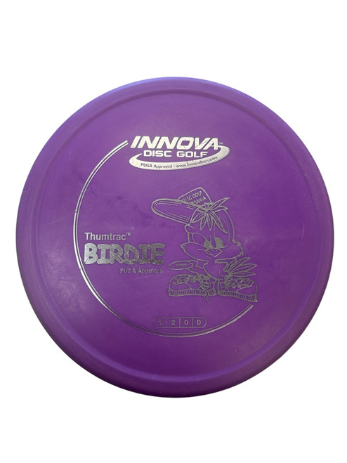 Vist Large View of Product Image Which is Used Innova THUMTRAC BIRDIE Disc Golf Putter Purple 178g