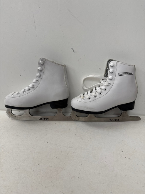 Vist Large View of Product Image Which is Used WinnWell FIG Girls Figure Skate White Youth 10.0