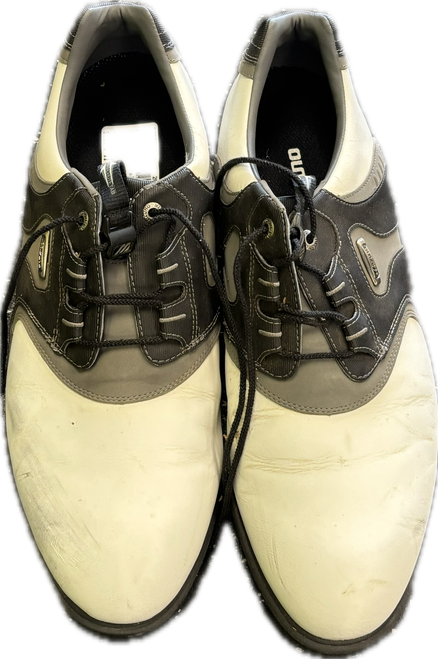 Vist Large View of Product Image Which is Used Mizuno Mens Golf Shoes White And Black Senior 11