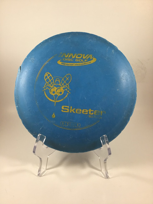 Vist Large View of Product Image Which is Used Innova DX SKEETER Disc Golf Mid Range Royal Blue 165g