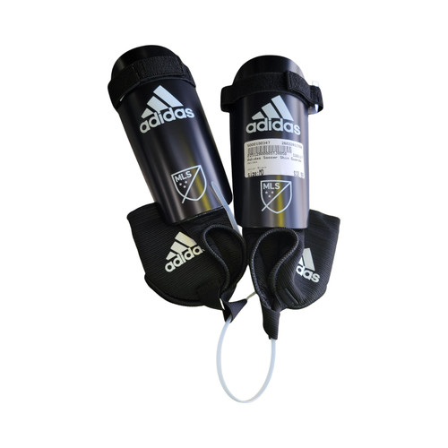 Vist Large View of Product Image Which is Used Adidas Soccer Shin Guards Youth Black MD