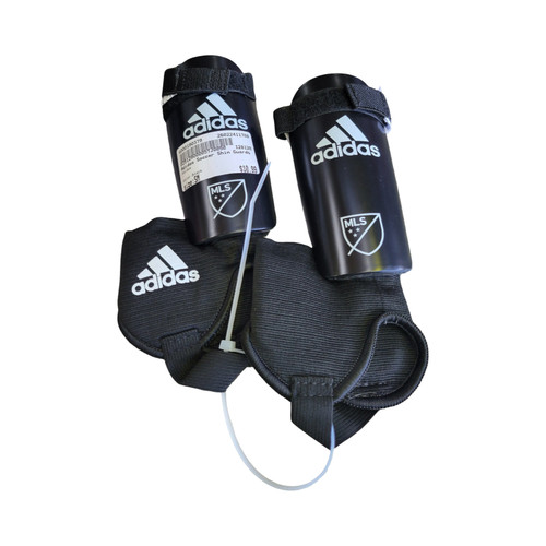 Vist Large View of Product Image Which is Used Adidas Soccer Shin Guards Youth Black SM