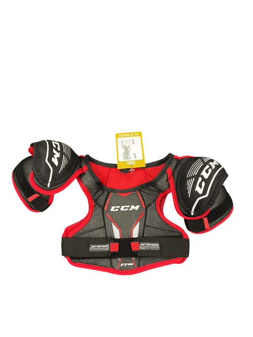 Vist Large View of Product Image Which is Used CCM JETSPEED FT350 Youth Shoulder Pads SM