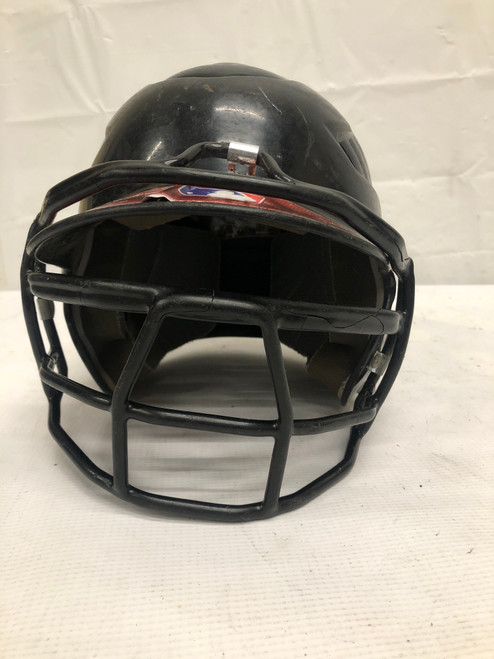 Vist Large View of Product Image Which is Used Rawlings HELMET W MASK Batting Helmet w/Mask Black SM
