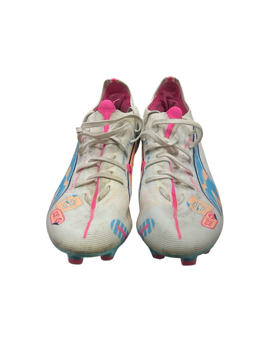 Vist Large View of Product Image Which is Used Puma Soccer Cleats White Senior 8