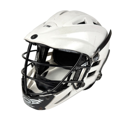 Vist Large View of Product Image Which is Used Cascade CS Lacrosse Helmet White Youth