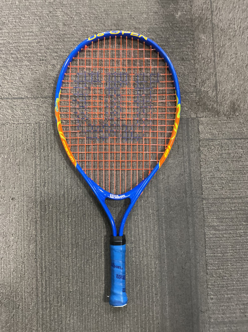 Vist Large View of Product Image Which is Used Wilson US OPEN 21 Junior Tennis Racquet Royal Blue 21"