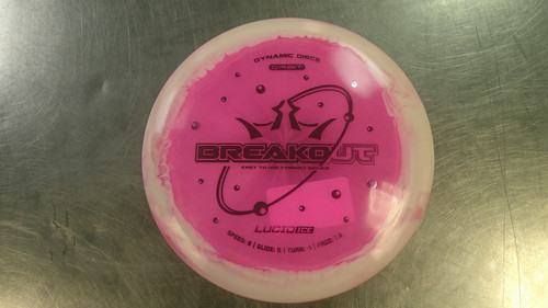 Vist Large View of Product Image Which is Used Dynamic Discs LUCID ICE BREAKOUT Disc Golf Mid Range Pink