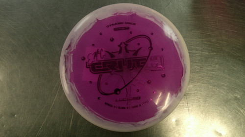 Vist Large View of Product Image Which is Used Dynamic Discs LUCID ICE CRUSH Disc Golf Mid Range Purple