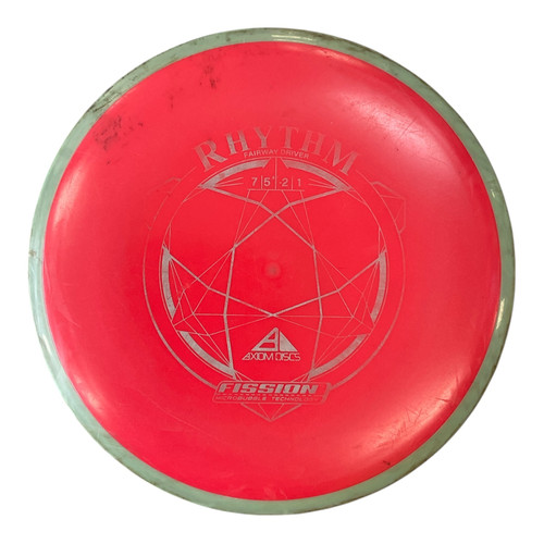 Vist Large View of Product Image Which is Used Axiom FISSION RHYTHM Disc Golf Driver Red 166g