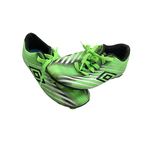 Vist Large View of Product Image Which is Used Umbro Soccer Cleats Neon Green Junior 01.5