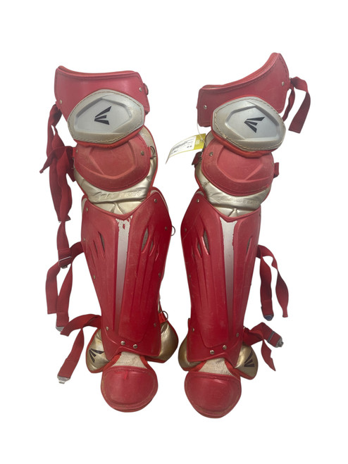 Vist Large View of Product Image Which is Used Easton MAKO 15+ Catchers Leg Guards Red Adult