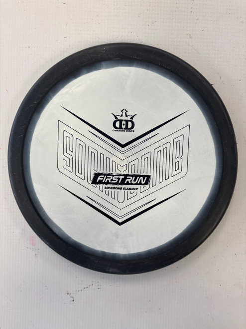 Vist Large View of Product Image Which is Used Discraft SOCKIBOMB FIRST RUN Disc Golf Mid Range White