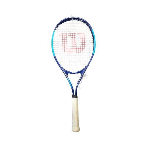 Vist Large View of Product Image Which is Used Wilson ULTRA POWER XL 112 Adult Tennis Racquet Navy Blue 4 3/8"