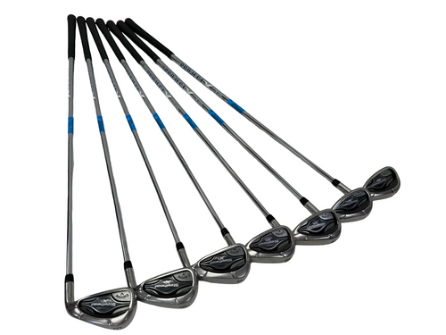 Vist Large View of Product Image Which is Used Callaway STEELHEAD XR 360 CF Mens Golf Iron Set RH 5I-AW w/ Project X LZ 105 6.0 Shafts -1/2"