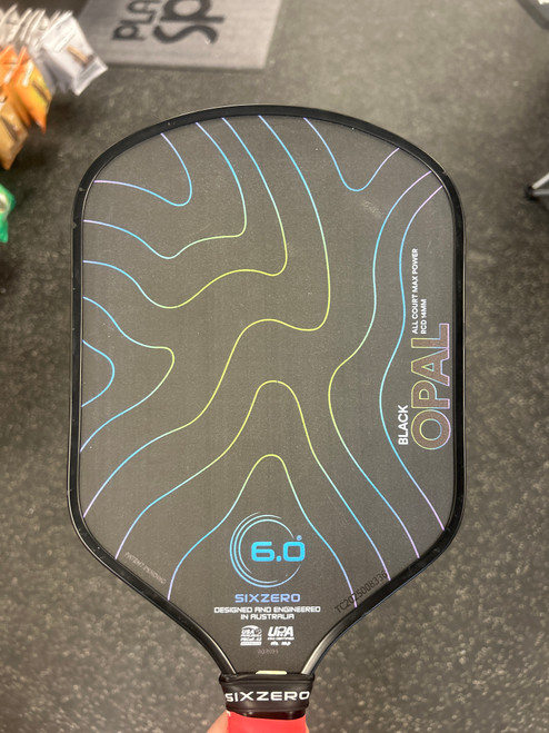 Vist Large View of Product Image Which is Used SIXZERO BLACK OPAL Pickleball Racquet Black