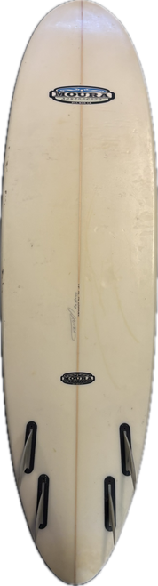 Vist Large View of Product Image Which is Used 4 FIN Surfboard White 7Ft 8In