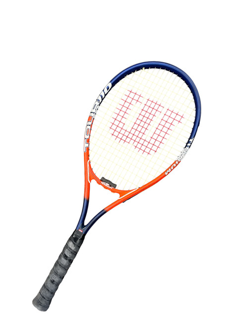 Vist Large View of Product Image Which is Used Wilson TOUR 110 Adult Tennis Racquet Navy Blue Unknown