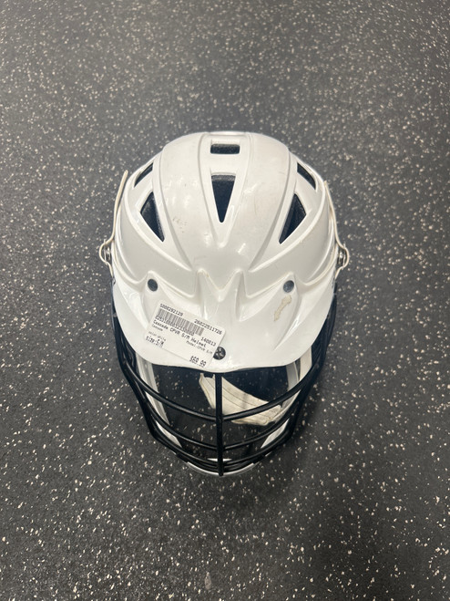 Vist Large View of Product Image Which is Used Cascade CPVR S/M Lacrosse Helmet White S/M
