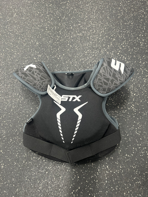 Vist Large View of Product Image Which is Used STX STALLION 75 NOCSAE Lacrosse Shoulder Pads Black MD