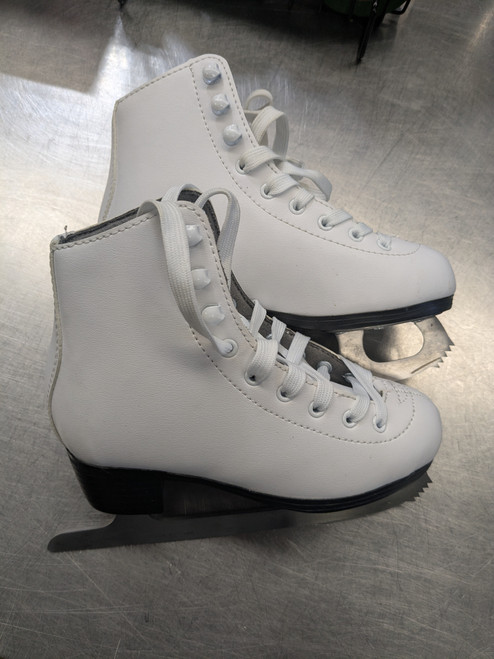 Vist Large View of Product Image Which is Used VIC DREAM Girls Figure Skate White Youth 13.0