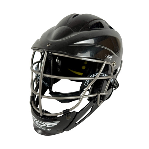 Vist Large View of Product Image Which is Used Cascade CS-R Lacrosse Helmet Black Youth