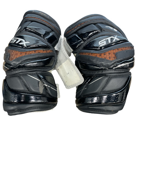 Vist Large View of Product Image Which is Used STX K18 Lacrosse Arm Pads/Guards Black LG
