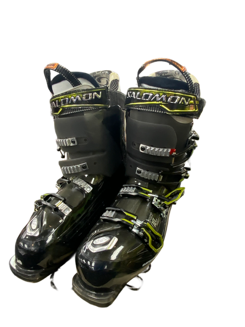 Vist Large View of Product Image Which is Used Salomon IMPACT CS Mens DH Ski Boot Grey And Lime 280 MP - M10 - W11