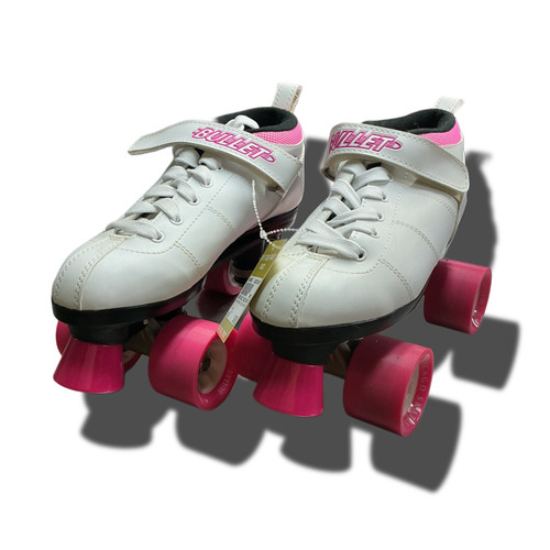 Vist Large View of Product Image Which is Used Chicago CHICAGO BULLET ROLLER SKATES SZ 7 Senior Roller Quad Skates White Senior 7
