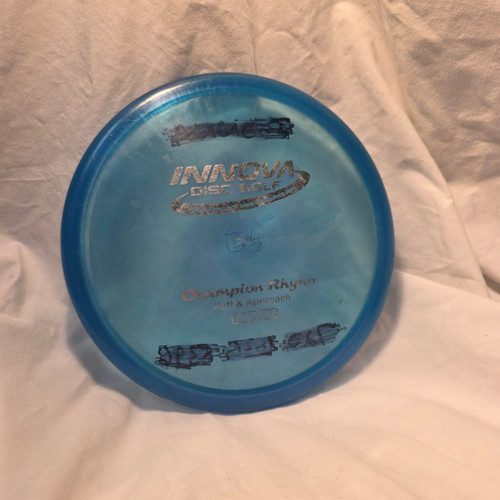 Vist Large View of Product Image Which is Used Innova CHAMPION RHYNO Disc Golf Putter Royal Blue