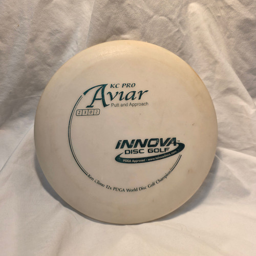 Vist Large View of Product Image Which is Used Innova KC PRO AVIAR Disc Golf Putter White