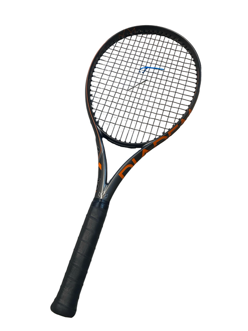 Vist Large View of Product Image Which is Used Diadem AXIS 100 Adult Tennis Racquet Black 4 3/8"