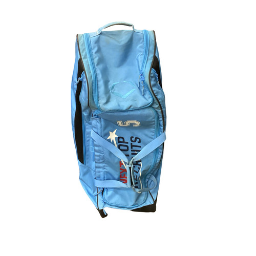 Vist Large View of Product Image Which is Used Evoshield WHEELED BAG BB/SB Player Wheeled Bag Carolina Blue