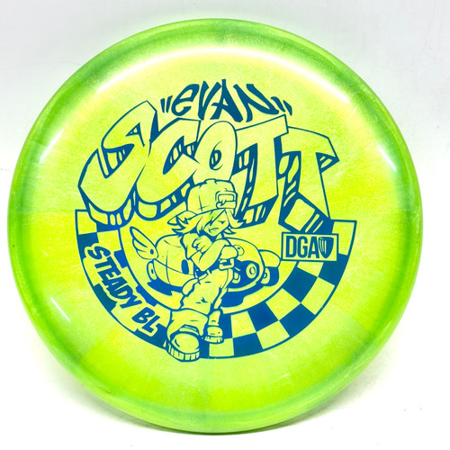 Vist Large View of Product Image Which is Used DGA TOUR SERIES SWIRL STEADY BL Disc Golf Putter Kelly green 176g