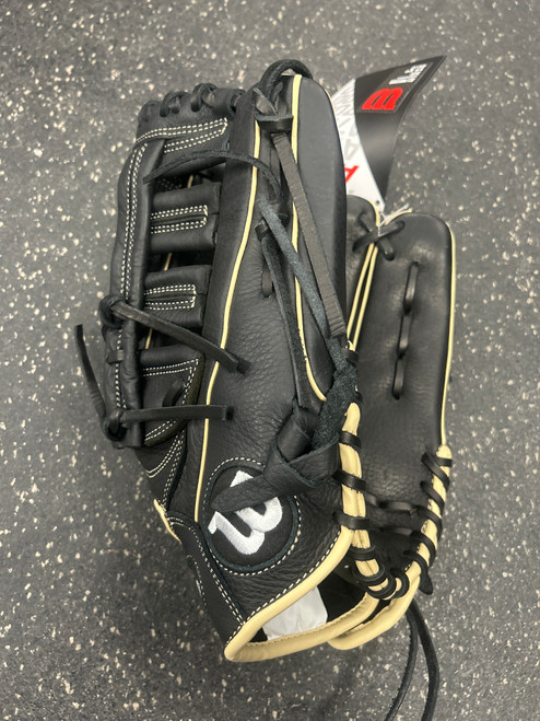 Vist Large View of Product Image Which is Used Wilson A700 AO7RB22125 BB/SB Glove RH Throw Black 12 1/2"