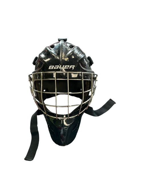 Vist Large View of Product Image Which is Used Bauer GOALIE HELMET Senior Goalie Helmet/Mask Black One Size