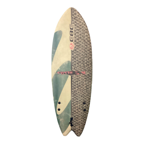 Vist Large View of Product Image Which is California Board Co SUSHI Surfboard Green 5Ft 8In