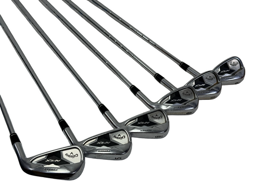 Vist Large View of Product Image Which is Used Callaway APEX CF19 2019 Mens Golf Iron Set RH 4I-PW (missing 7 iron) w/ N.S.Pro Modus3 Tour 130 S-Flex Shafts - Standard