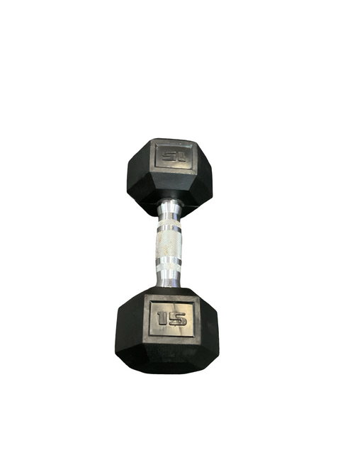 Vist Large View of Product Image Which is Used Hex Dumbbell (Each) 15 lb