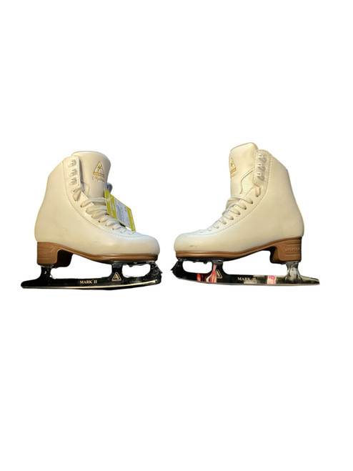 Vist Large View of Product Image Which is Used Jackson JACKSON MYSTIQUE MARK II SZ 1.5 SKATES Girls Figure Skate White Junior 01.5