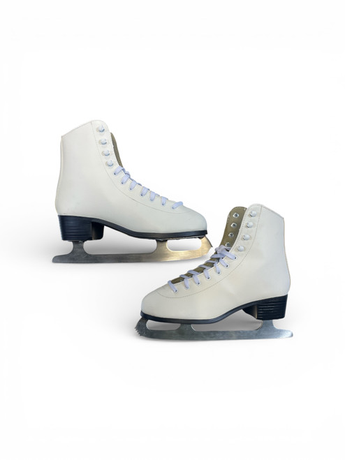 Vist Large View of Product Image Which is Used American Athletic TRICOT LINED FIGURE SKATES WomensFigure Skate White Senior 10